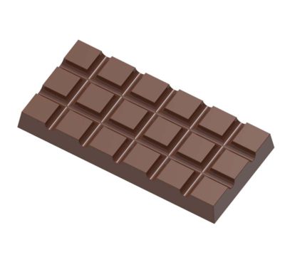 Chocolate World Frame Moulds - CW1986 - Tablet 3 X 6 Cubes - 80gm - 117.5x57.5x12mm