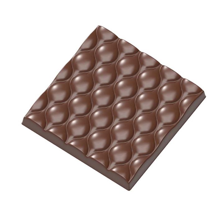 Chocolate World Frame Moulds - CW1990 - Tablet Bubbles - 63gm - 80x80x10mm