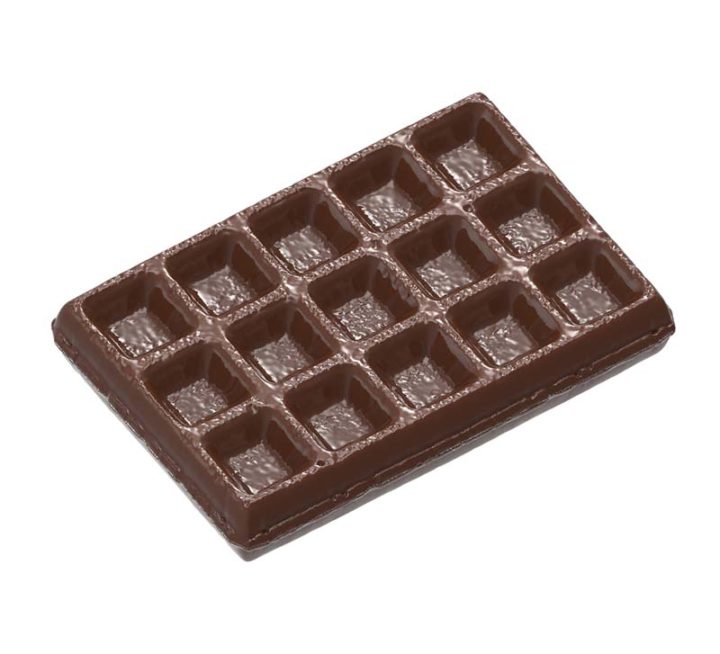 Chocolate World Frame Moulds - CW1991 - Brussels Waffle Small - 9.5gm - 55x37x6mm