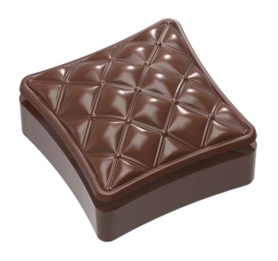 Chocolate World Frame Moulds - CW1993 - Bonbonniere Cushion Chesterfield - 695gm - 117x117x59mm