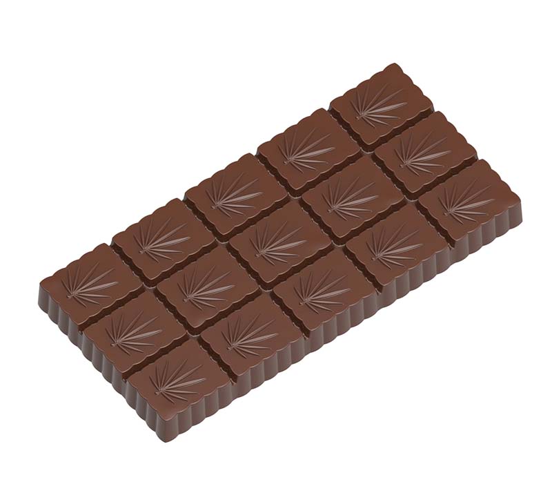 Chocolate World Frame Moulds - CW1994 - Tablet Hemp - 62gm - 114.5x54.5x9mm