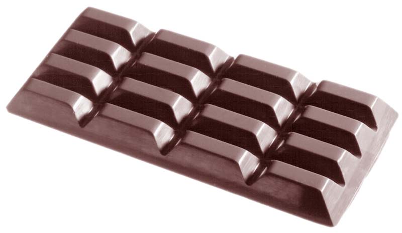Chocolate World Frame Moulds - CW2015 - Tablet 4X4 Long 115 Gr - 115gm - 149x69x12mm