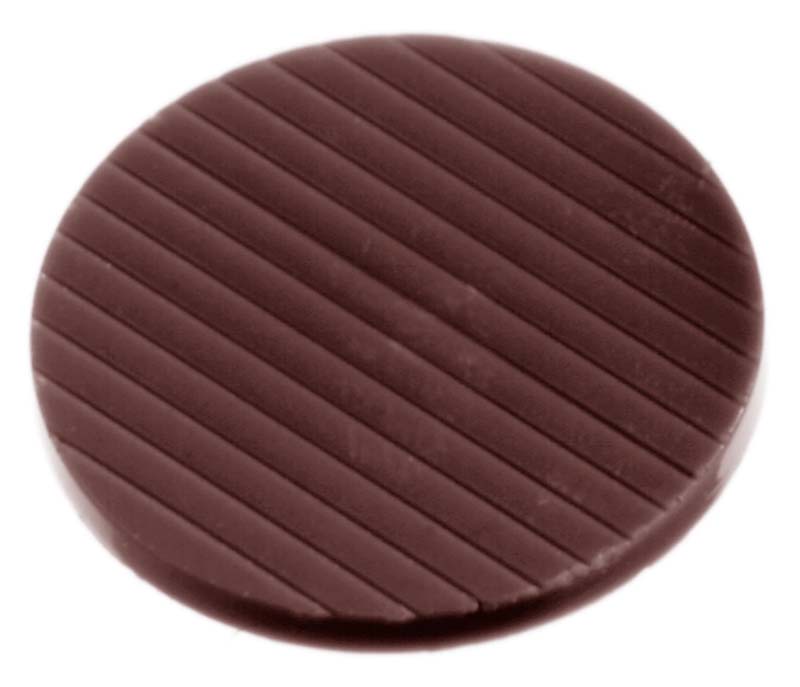 Chocolate World Frame Moulds - CW2023 - Caraque Roundel Ø 33mm - 4gm - 33x33x4mm