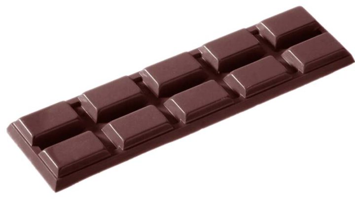 Chocolate World Frame Moulds - CW2047 - Bar 2X5 41 Gr - 41gm - 150x41x8mm