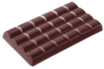 Chocolate World Frame Moulds - CW2049 - Tablet 6X4 Wavy 103 Gr - 103gm - 123x66x12mm