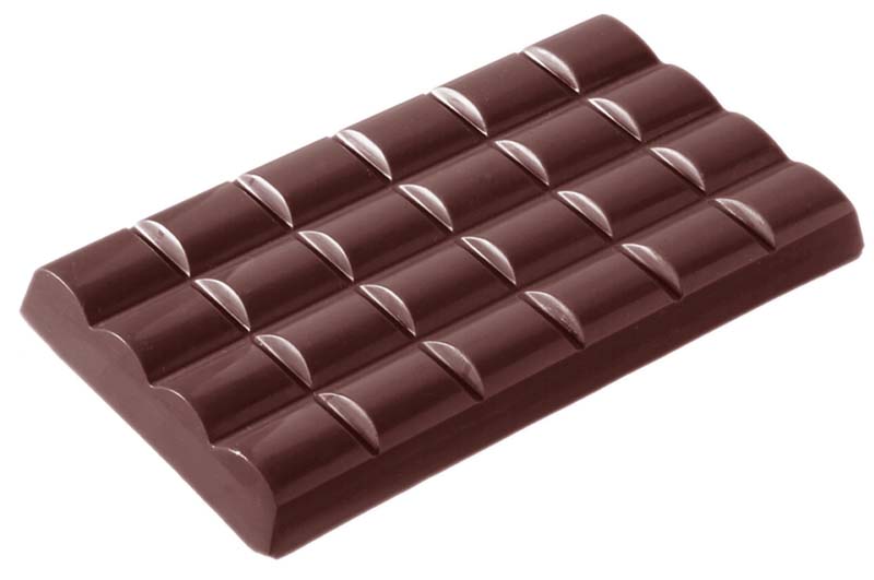 Chocolate World Frame Moulds - CW2049 - Tablet 6X4 Wavy 103 Gr - 103gm - 123x66x12mm