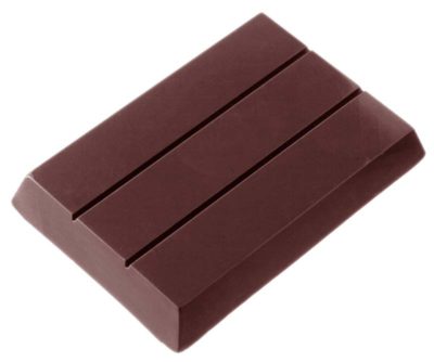 Chocolate World Frame Moulds - CW2050 - Tablet 1X3 Flat 88 Gr - 88gm - 94x65x13mm
