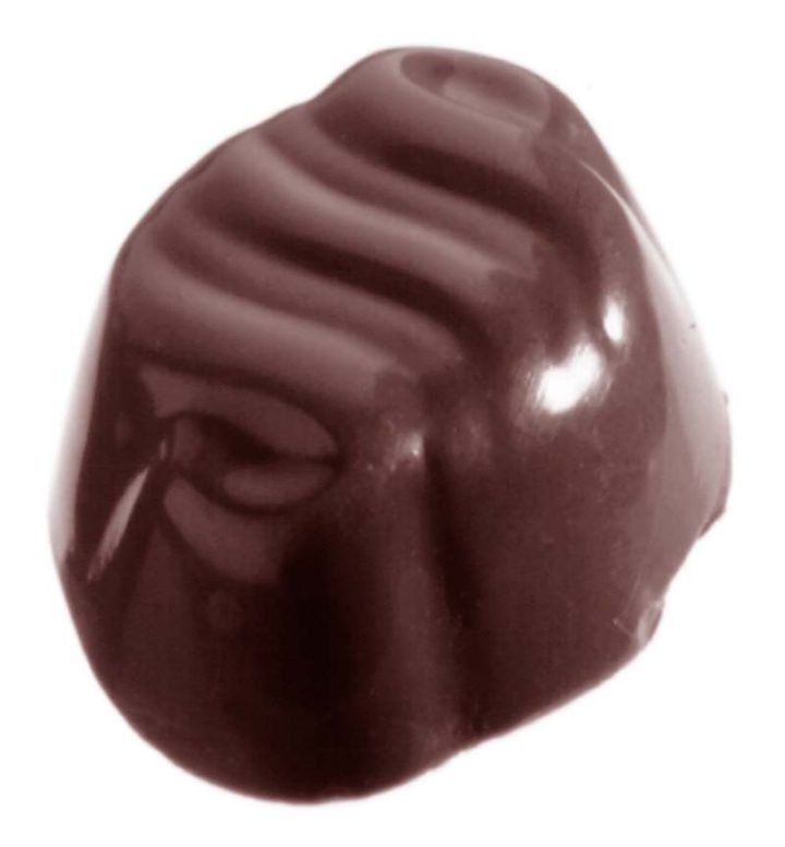 Chocolate World Frame Moulds - CW2061 - Oval Waved - 6gm - 29x22x11mm