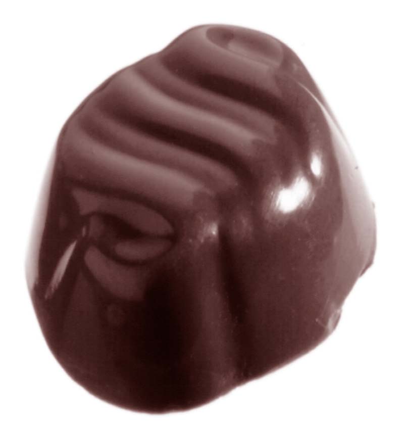 Chocolate World Frame Moulds - CW2061 - Oval Waved - 6gm - 29x22x11mm