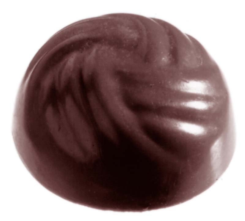 Chocolate World Frame Moulds - CW2070 - Woven Half Sphere Ø 25mm - 5gm - 25x25x11mm