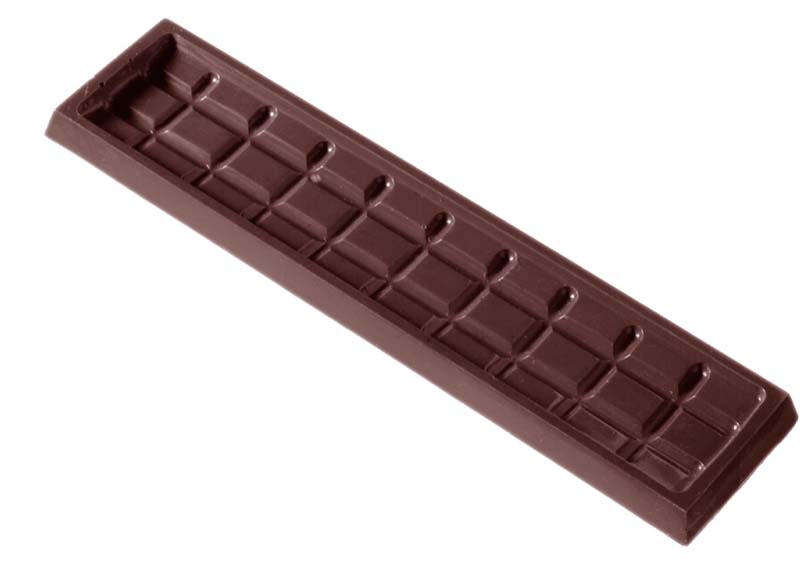 Chocolate World Frame Moulds - CW2071 - Tablet Checkered 25 Gr - 25gm - 150x35x7mm