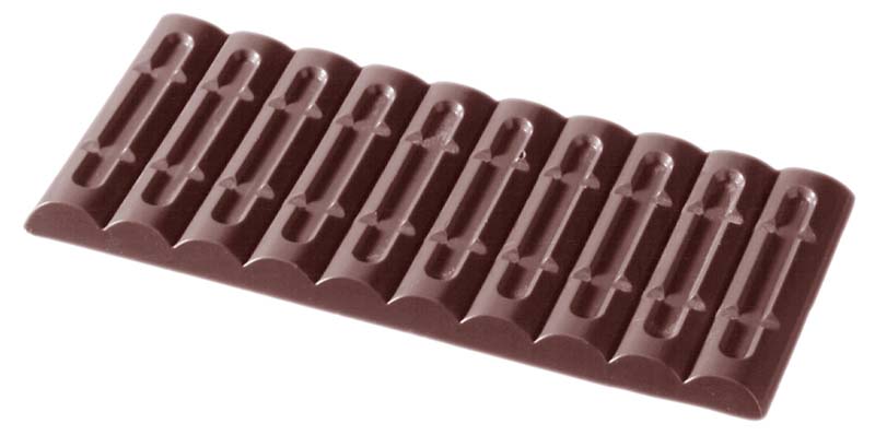 Chocolate World Frame Moulds - CW2072 - Tablet 1X10 Groove 80