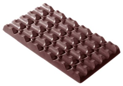 Chocolate World Frame Moulds - CW2073 - Tablet 6X6 Long 336 Gr - 336gm - 219x116x17mm