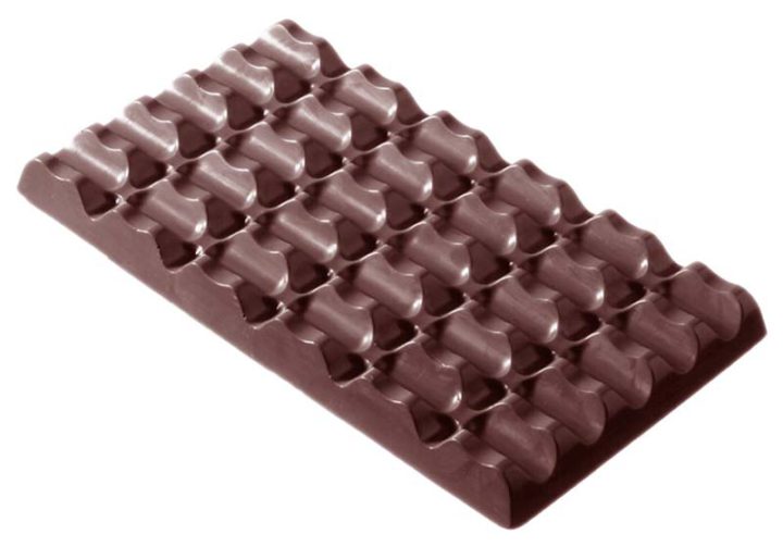 Chocolate World Frame Moulds - CW2073 - Tablet 6X6 Long 336 Gr - 336gm - 219x116x17mm