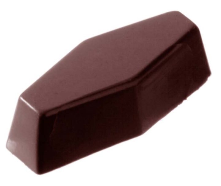 Chocolate World Frame Moulds - CW2083 - Hexagon Long - 9gm - 43x21x13mm