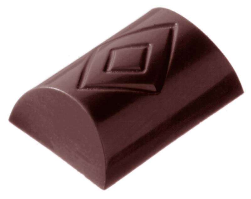 Chocolate World Frame Moulds - CW2084 - Buche Lozenge - 6gm - 29x20x10mm