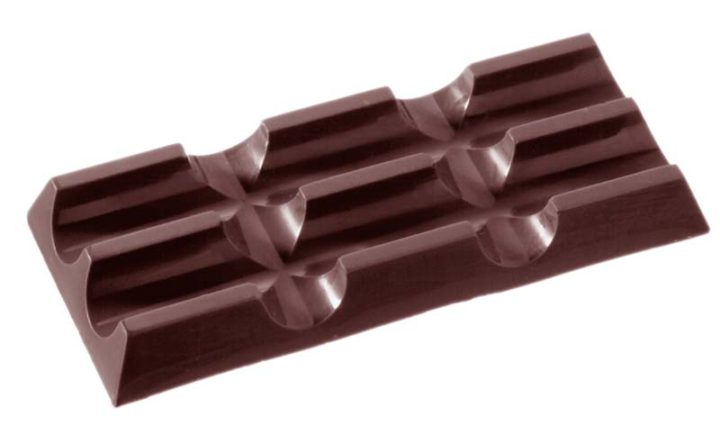 Chocolate World Frame Moulds - CW2092 - Tablet 3X3 Long 24 Gr - 24gm - 88x39x9mm