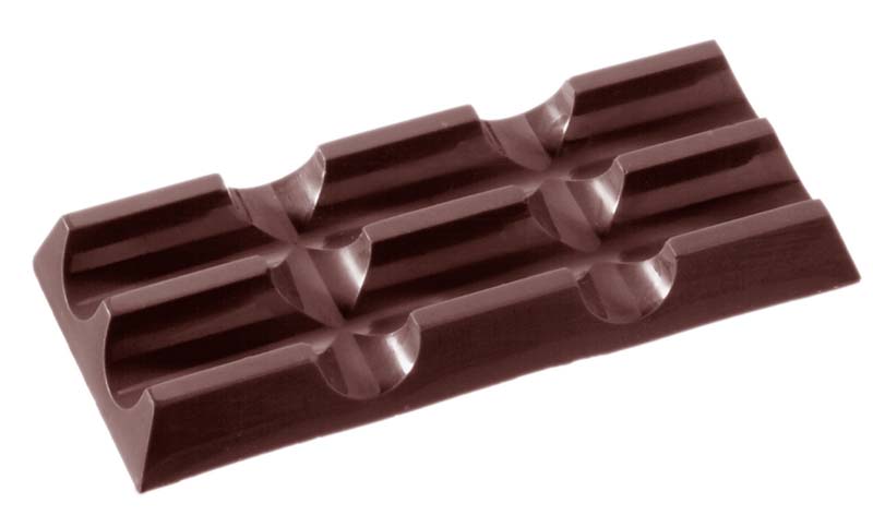 Chocolate World Frame Moulds - CW2092 - Tablet 3X3 Long 24 Gr - 24gm - 88x39x9mm