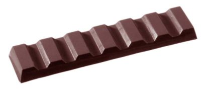 Chocolate World Frame Moulds - CW2096 - Bar 7 Cubes 28 Gr - 28gm - 115x25x9mm