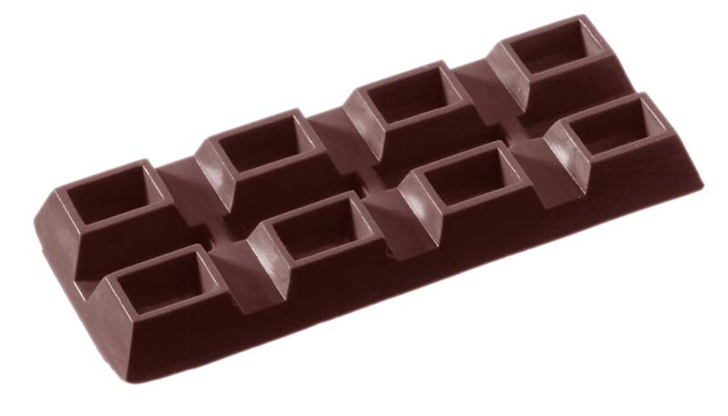 Chocolate World Frame Moulds - CW2099 - Tablet 2X4 Rectangular - 23gm - 91x36x9mm