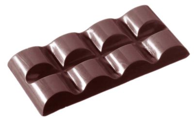 Chocolate World Frame Moulds - CW2100 - Tablet 2X4 Rounded 38 Gr - 38gm - 98x49x10mm