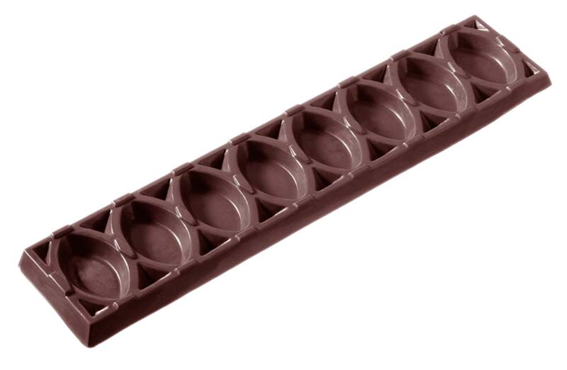 Chocolate World Frame Moulds - CW2101 - Tablet 8 Oval - 57gm - 193x43x9mm