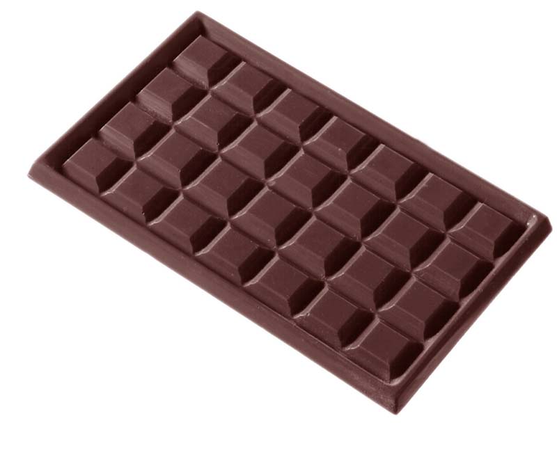 Chocolate World Frame Moulds - CW2108 - Tablet 4X7 Flat - 32gm - 113x68x5mm