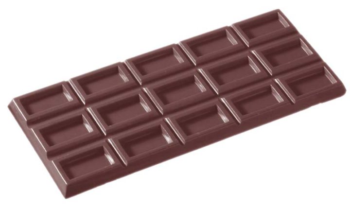 Chocolate World Frame Moulds - CW2109 - Tablet 3X5 Rectangle - 47gm - 142x63x6mm