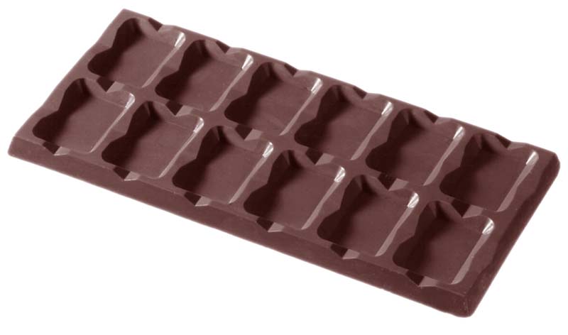 Chocolate World Frame Moulds - CW2111 - Tablet 2X6 Deep - 71gm - 158x73x8mm