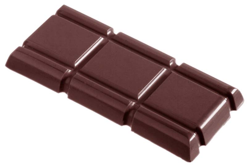 Chocolate World Frame Moulds - CW2114 - Tablet 1X3 - 32gm - 85x38x9mm