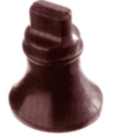 Chocolate World Frame Moulds - CW2115 - Half Bell Large - 23gm - 46x46x54mm