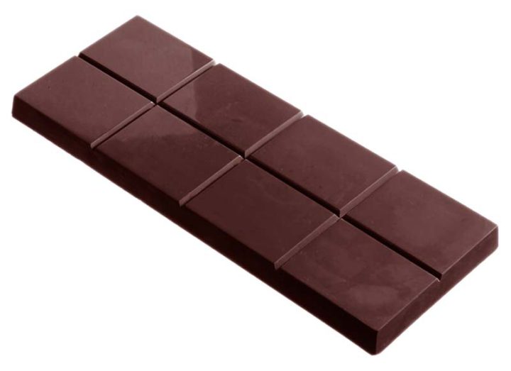Chocolate World Frame Moulds - CW2119 - Tablet 2X4 Flat - 491gm - 250x103x16mm