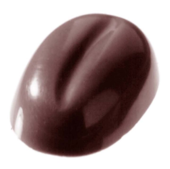 Chocolate World Frame Moulds - CW2142 - Coffee Bean 2 Gr - 2gm - 22x15x8mm