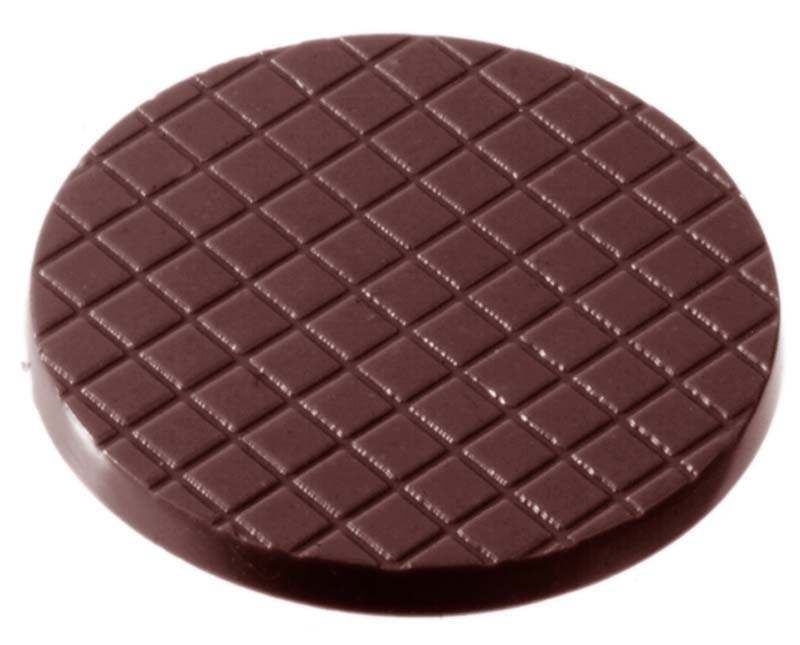 Chocolate World Frame Moulds - CW2144 - Roundel - 4gm - 39x39x3mm