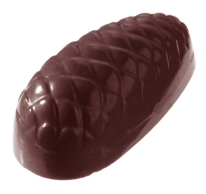 Chocolate World Frame Moulds - CW2145 - Pine Cone - 12gm - 44x23x17mm