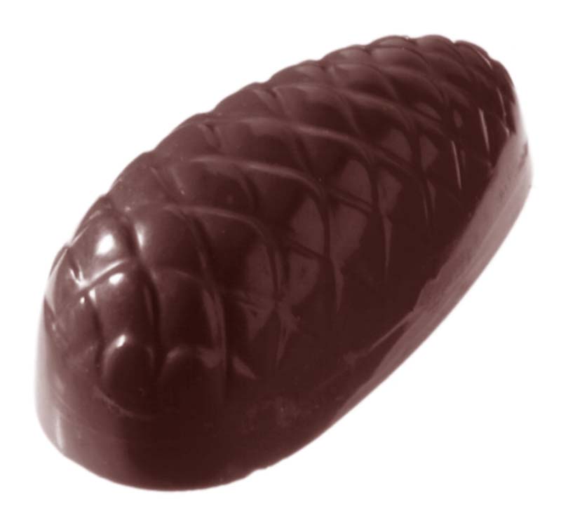 Chocolate World Frame Moulds - CW2145 - Pine Cone - 12gm - 44x23x17mm