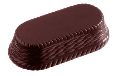 Chocolate World Frame Moulds - CW2151 - Oval Basket - 57gm - 78x40x20mm