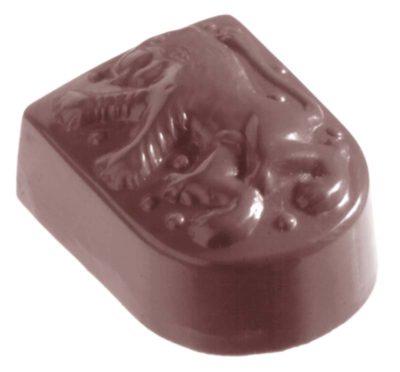 Chocolate World Frame Moulds - CW2164 - Lion On Shield - 13gm - 33x26x14mm