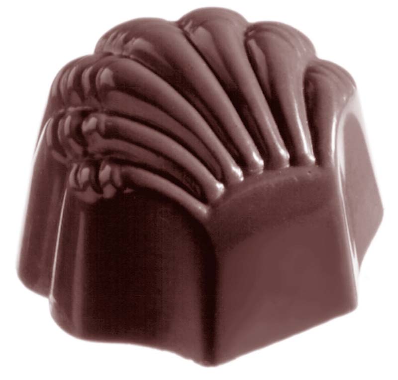 Chocolate World Frame Moulds - CW2188 - Scallop Large - 14gm - 32x29x21mm