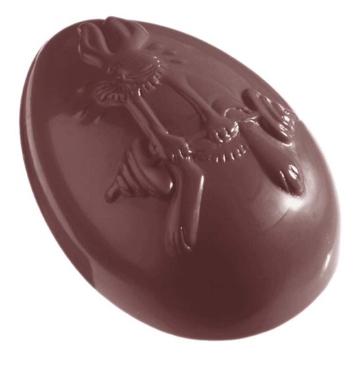 Chocolate World Frame Moulds - CW2199 - Egg Olympia 82mm 6 Fig. - 88gm - 82x56x28mm