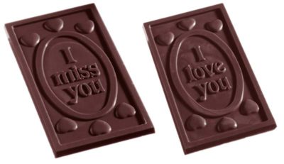 Chocolate World Frame Moulds - CW2211 - I Love You - 40gm - 119x68x6mm