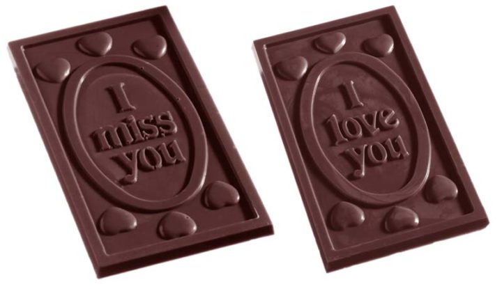 Chocolate World Frame Moulds - CW2211 - I Love You - 40gm - 119x68x6mm