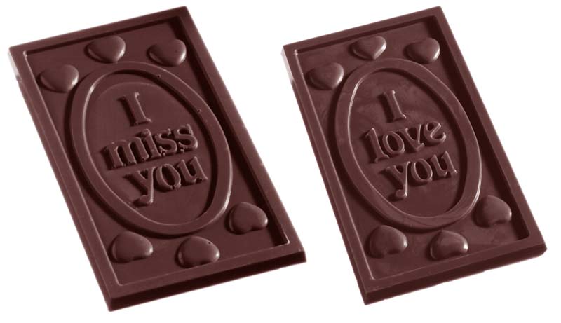Chocolate World Frame Moulds - CW2211 - I Love You - 40gm - 119x68x6mm