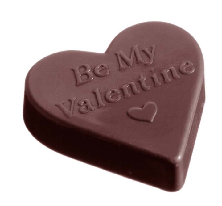 Chocolate World Frame Moulds - CW2218 - Heart Valentine - 25gm - 40x28x16mm