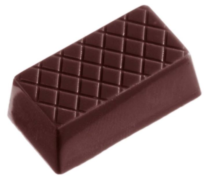Chocolate World Frame Moulds - CW2223 - Rectangle Lines - 9gm - 35x19x13mm