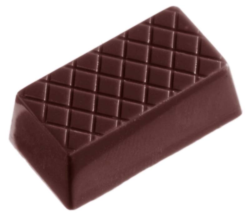 Chocolate World Frame Moulds - CW2223 - Rectangle Lines - 9gm - 35x19x13mm