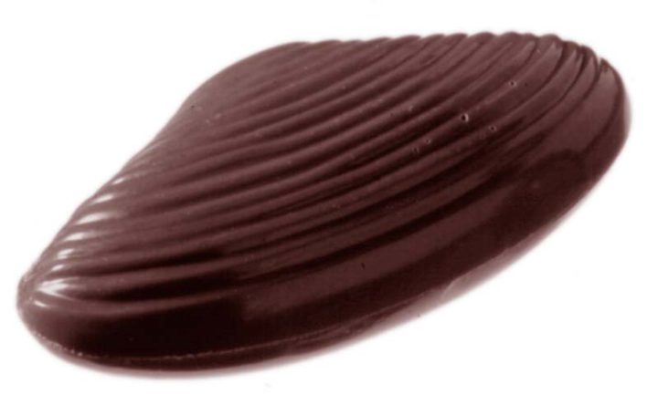 Chocolate World Frame Moulds - CW2242 - Zebra Mussel - 5gm - 44x22x7mm
