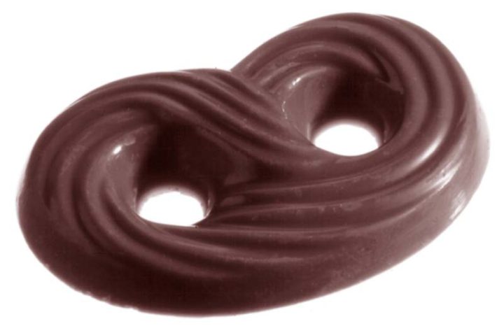 Chocolate World Frame Moulds - CW2258 - Pretzel - 9gm - 49x29x9mm
