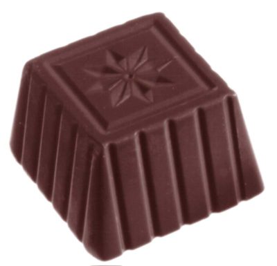 Chocolate World Frame Moulds - CW2265 - Square Star - 14gm - 27x27x18mm