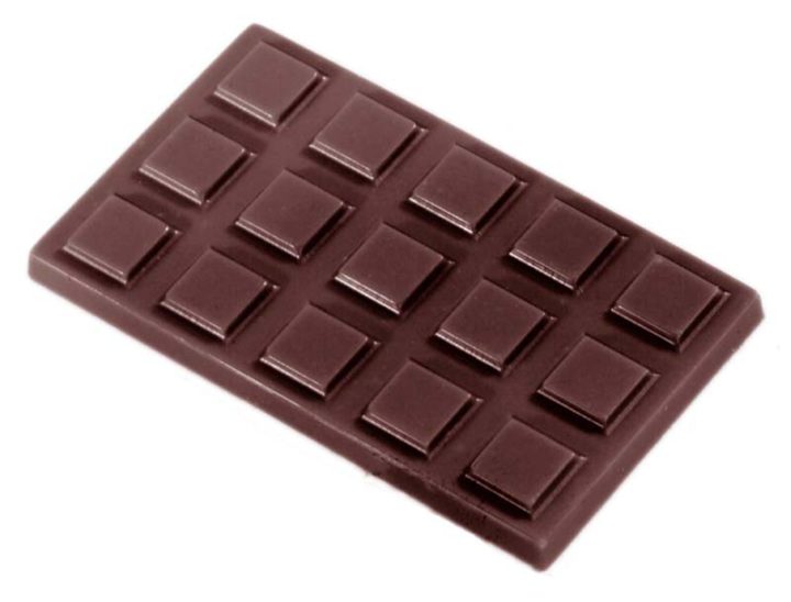 Chocolate World Frame Moulds - CW2266 - Caraque With Cubes - 4.7gm - 49x29x4mm